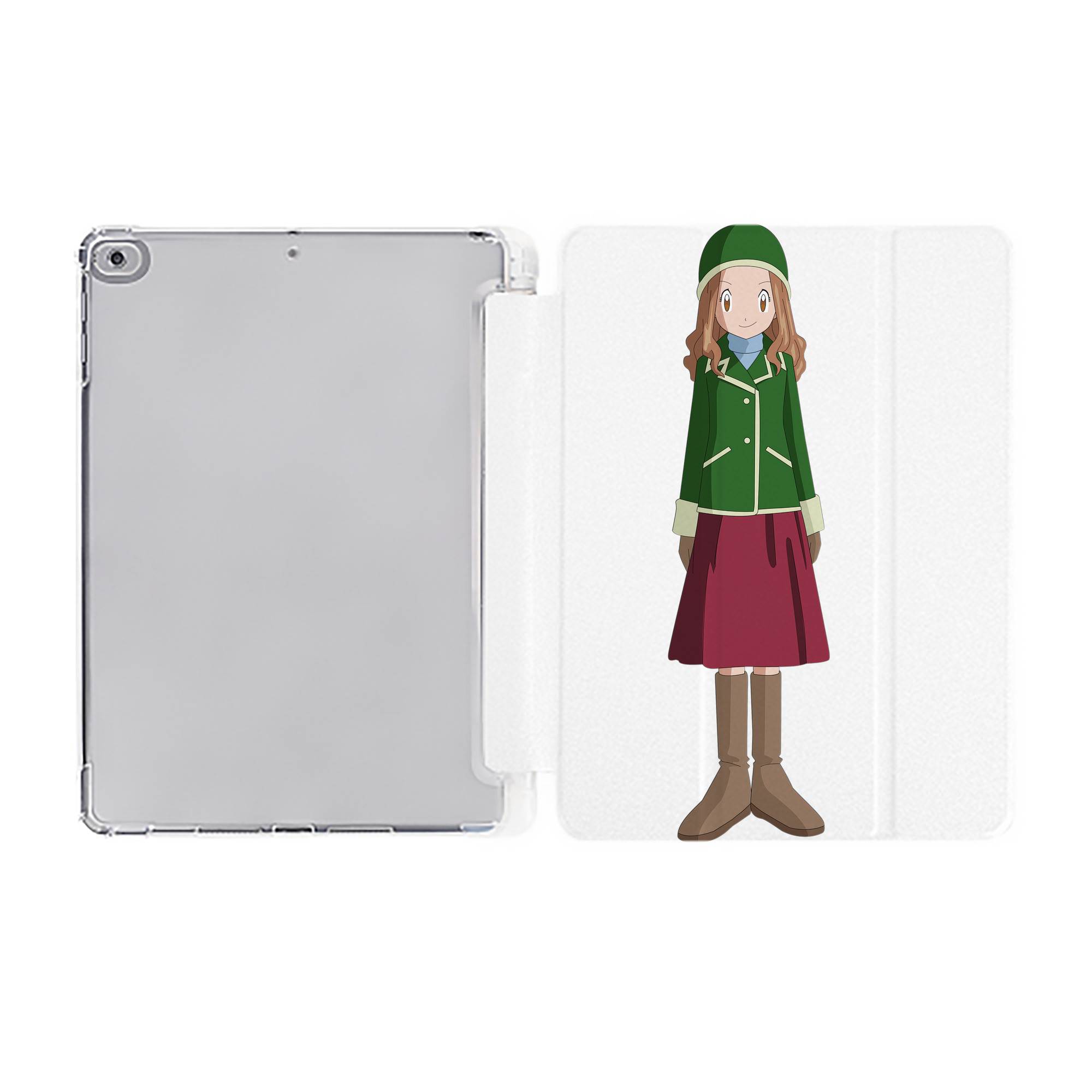 （画像用） Digimon デジタルモンスター/デジモン IPad ケース ペン収納付き 三つ折りスタンド PUレザー×シリコン 対応機種9.5/10.5/10.9インチ
